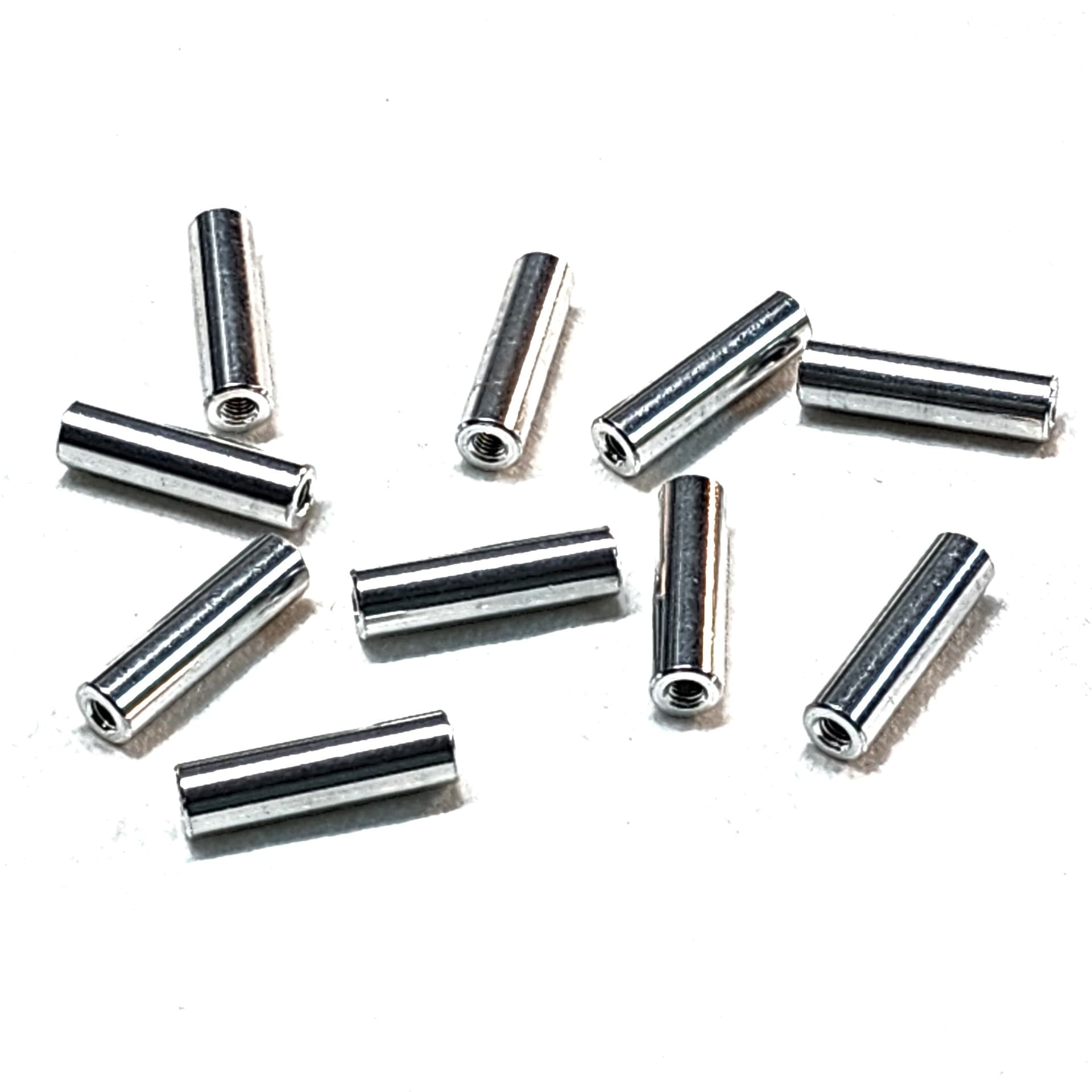 22mm M3 F/F Aluminum Tapped Standoff / Spacer Silver Anodized 6mm O.D. for Nutria for fpv drones 10