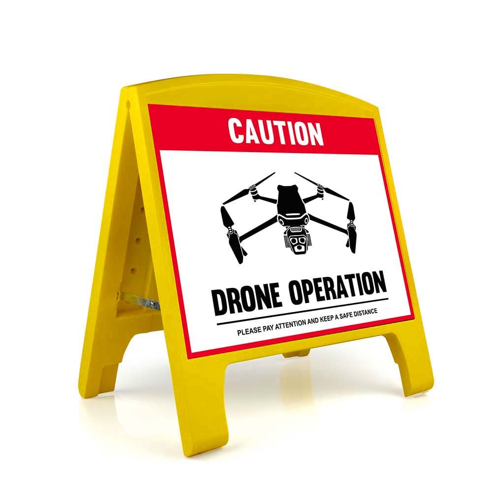Warning Sign - Large - Drone Operation - English for fpv drones 4
