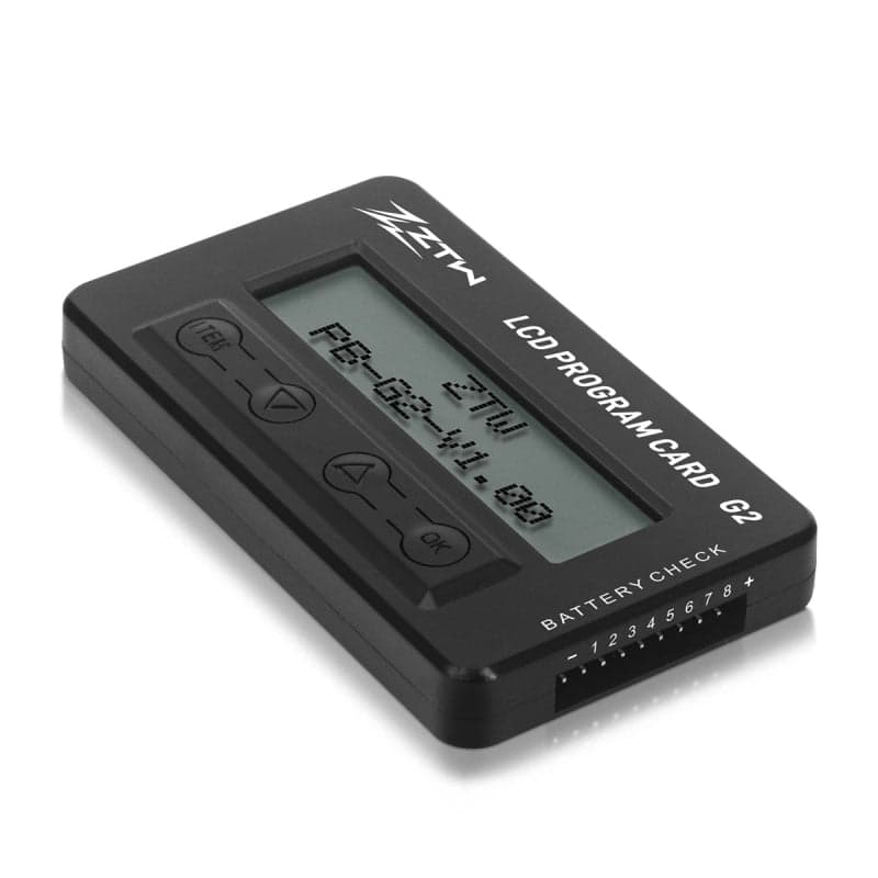 ZTW Multifunctional LCD Program Card/Box G2 for Beatles/Mantis Slim G2 ESCs Lipo Battery Checker and Servo Tester for fpv drones 5