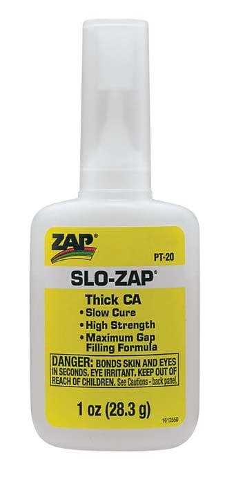 Zap PT20 Adhesives Slo Zap CA Glue 1oz for fpv drones