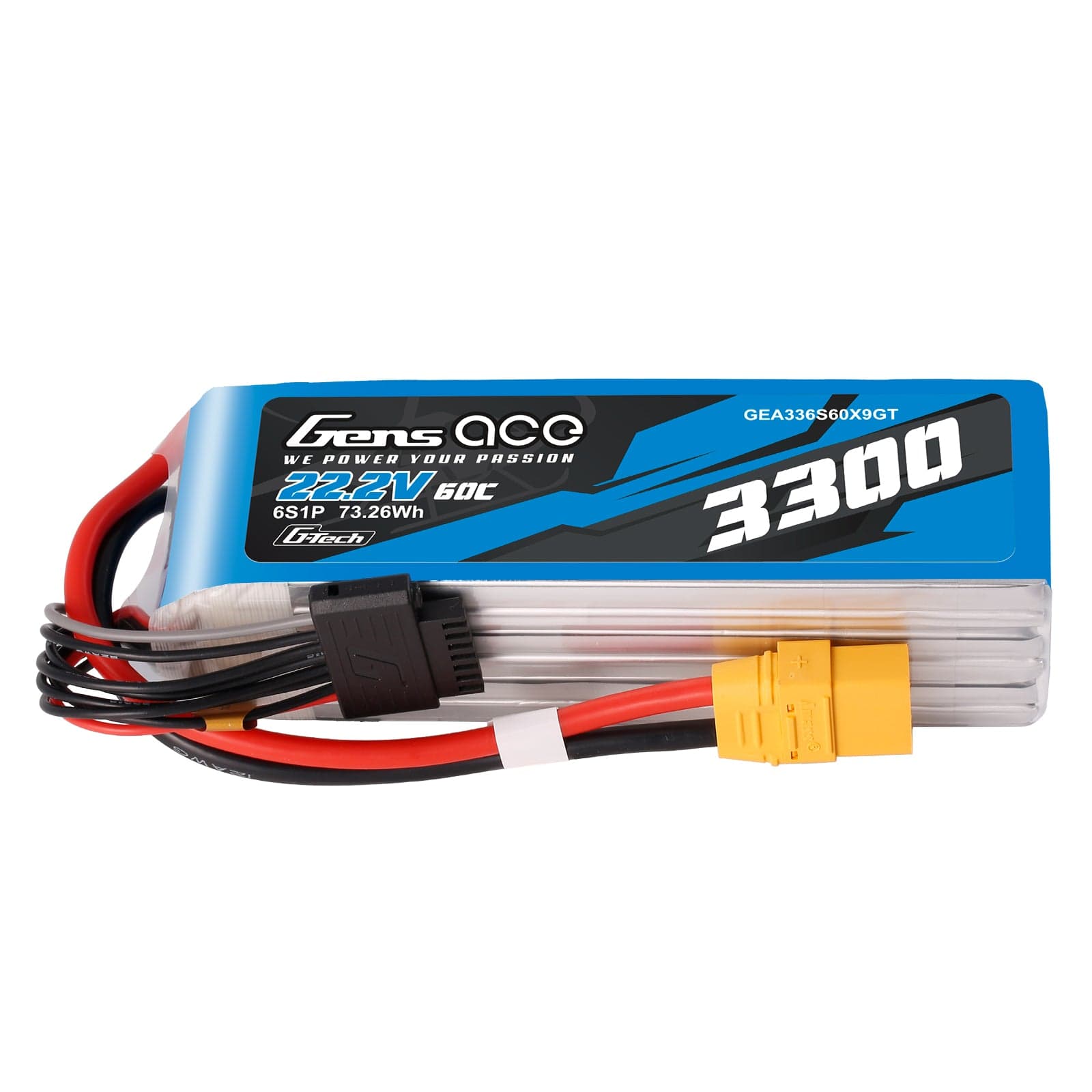 Gens Ace G-Tech 3300mAh 22.2V 60C 6S1P XT90 LIPO Battery Pack for fpv drones 1
