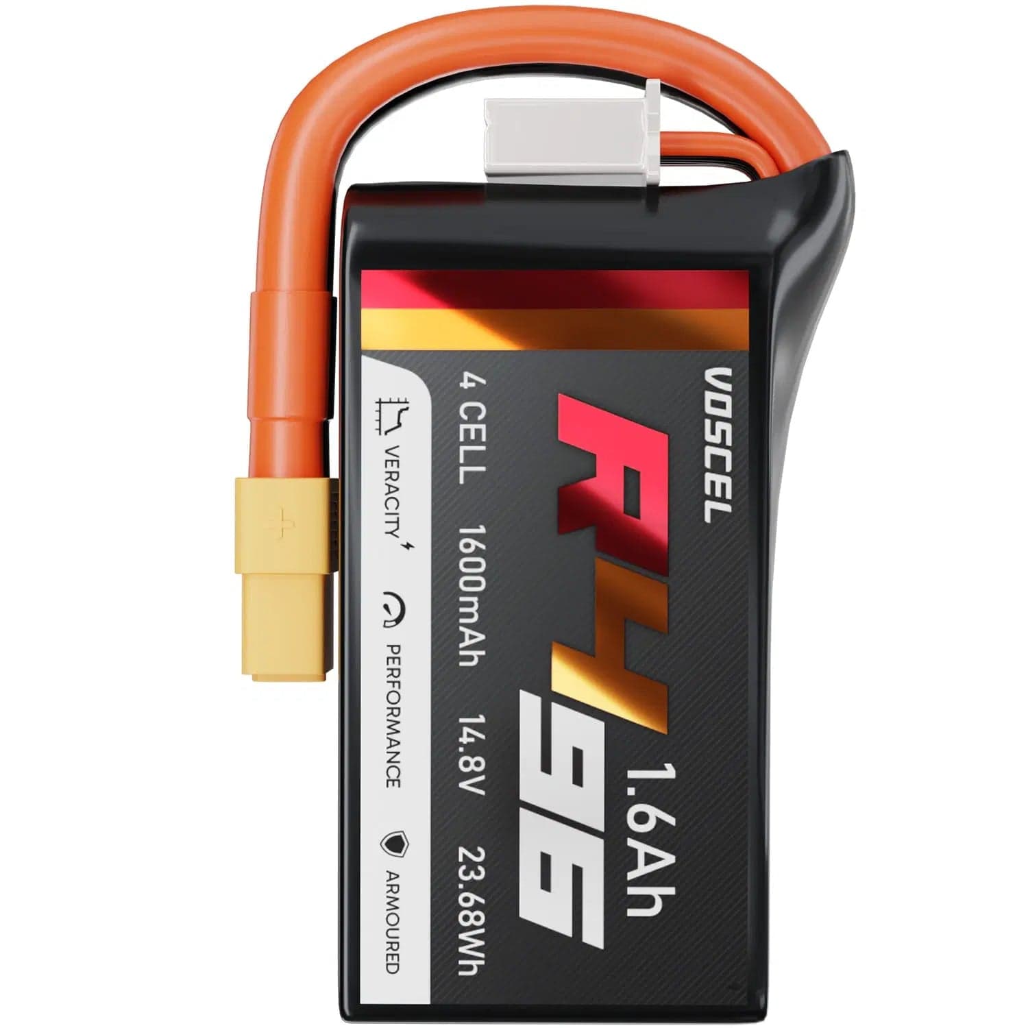 Voscel R496 1600mAh 4S 96C 14.8V 23.68Wh Battery with XT60 for fpv drones 1