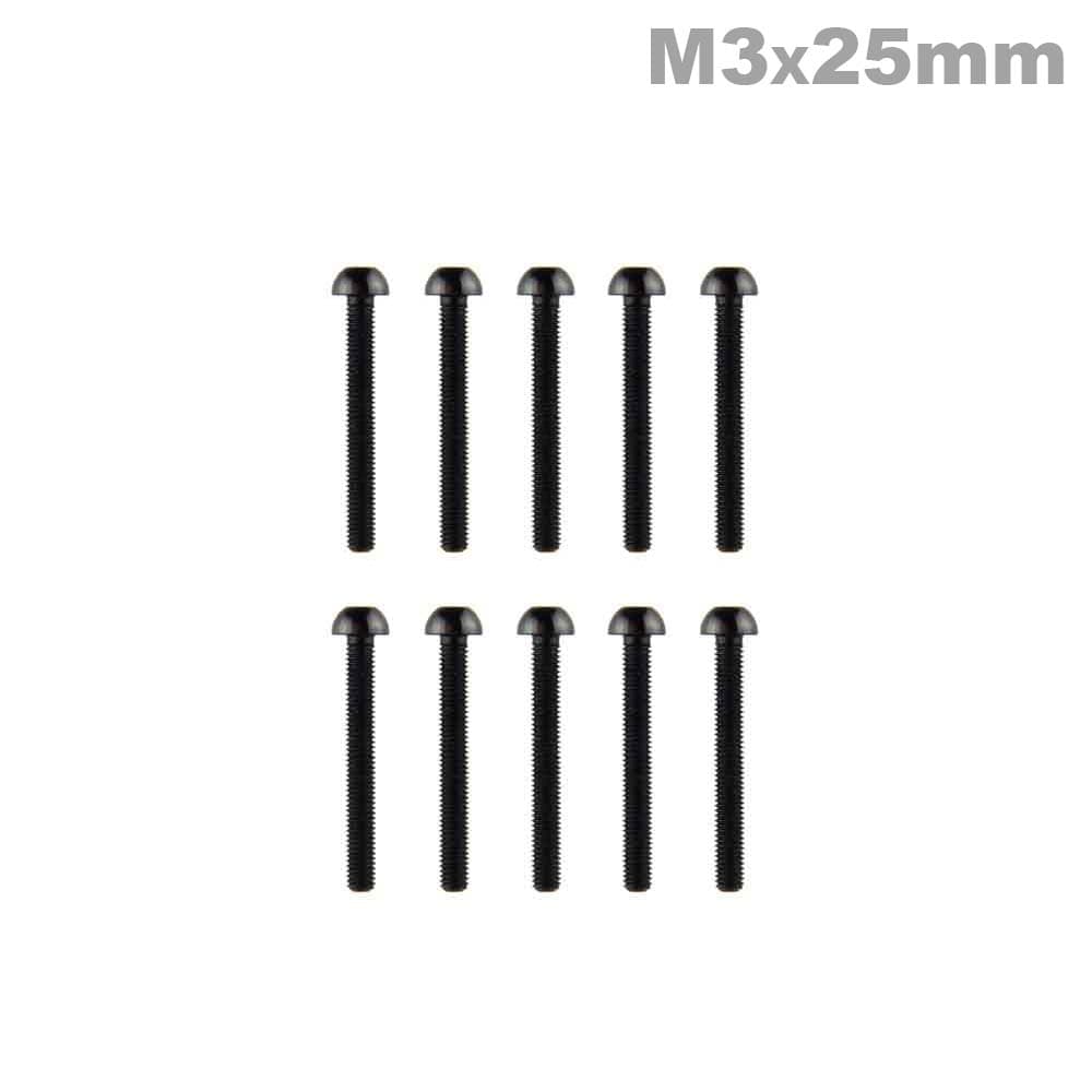 M3x25mm Aluminium Bolkop Hex Schroef (5 stuks) - ZWART for fpv drones 3
