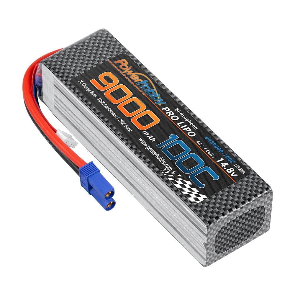 Powerhobby 4s 9000mah 100c Graphene Lipo Battery w EC5 Plug 4-Cell for fpv drones 1