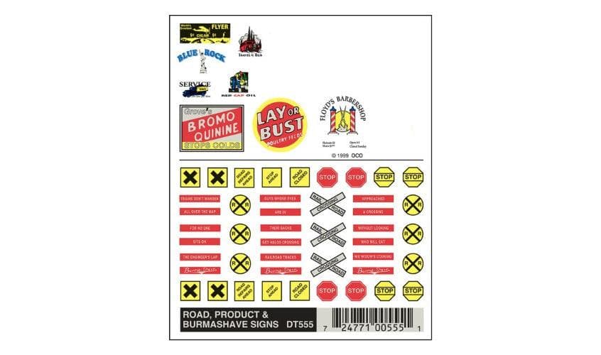 Woodland DT555 Road Product and Burma-Shave Signs for fpv drones