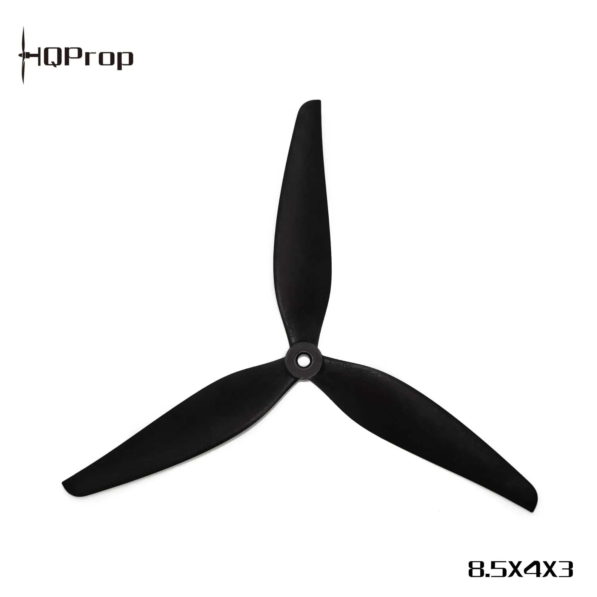 HQ MacroQuad Prop 8.5X4X3 (1CW+CCW) Black-Glass Fiber Reinforced Nylon for fpv drones 1
