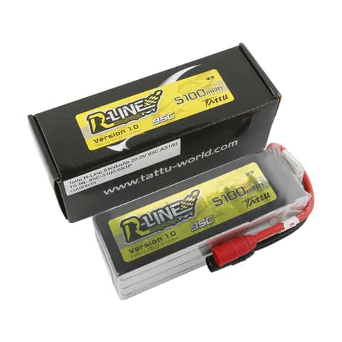 Tattu R-Line 22.2V 5100mah 6s 95c Lipo Battery Pack with AS150 + XT150 Plug for fpv drones 3