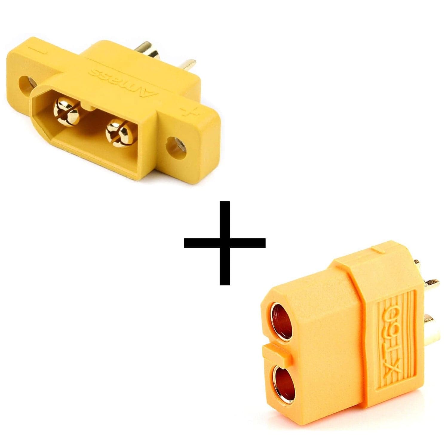 Amass XT60E1-M & XT60 Female (pair) for fpv drones