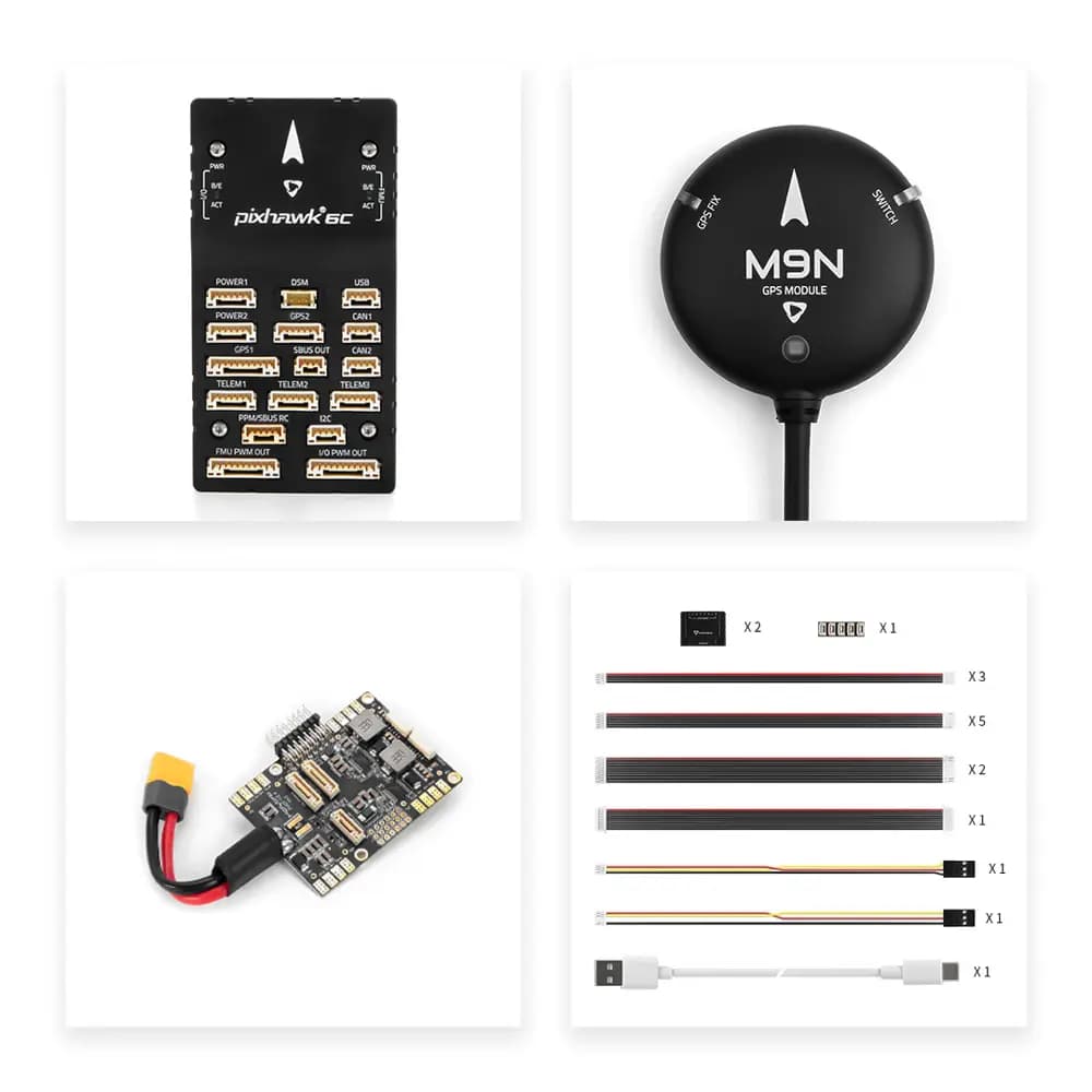 Holybro Pixhawk 6C PM07 + M9N GPS + Plastic Case - 5 for fpv drones 3