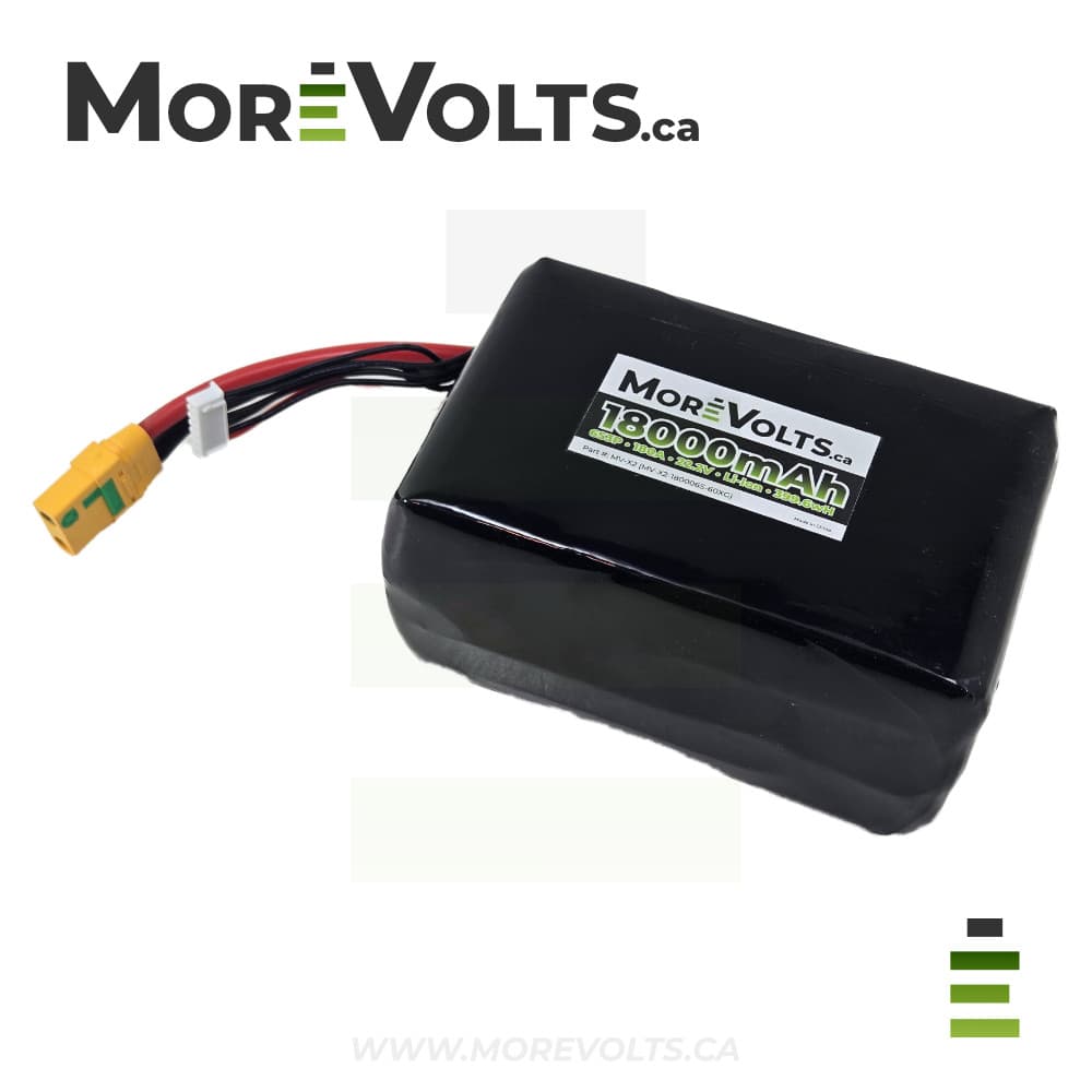 More Volts 6S 18000mAh Li-Ion Battery for fpv drones 4