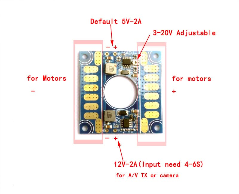 100A Power Distribution Board w/ 2x BEC for fpv drones 3