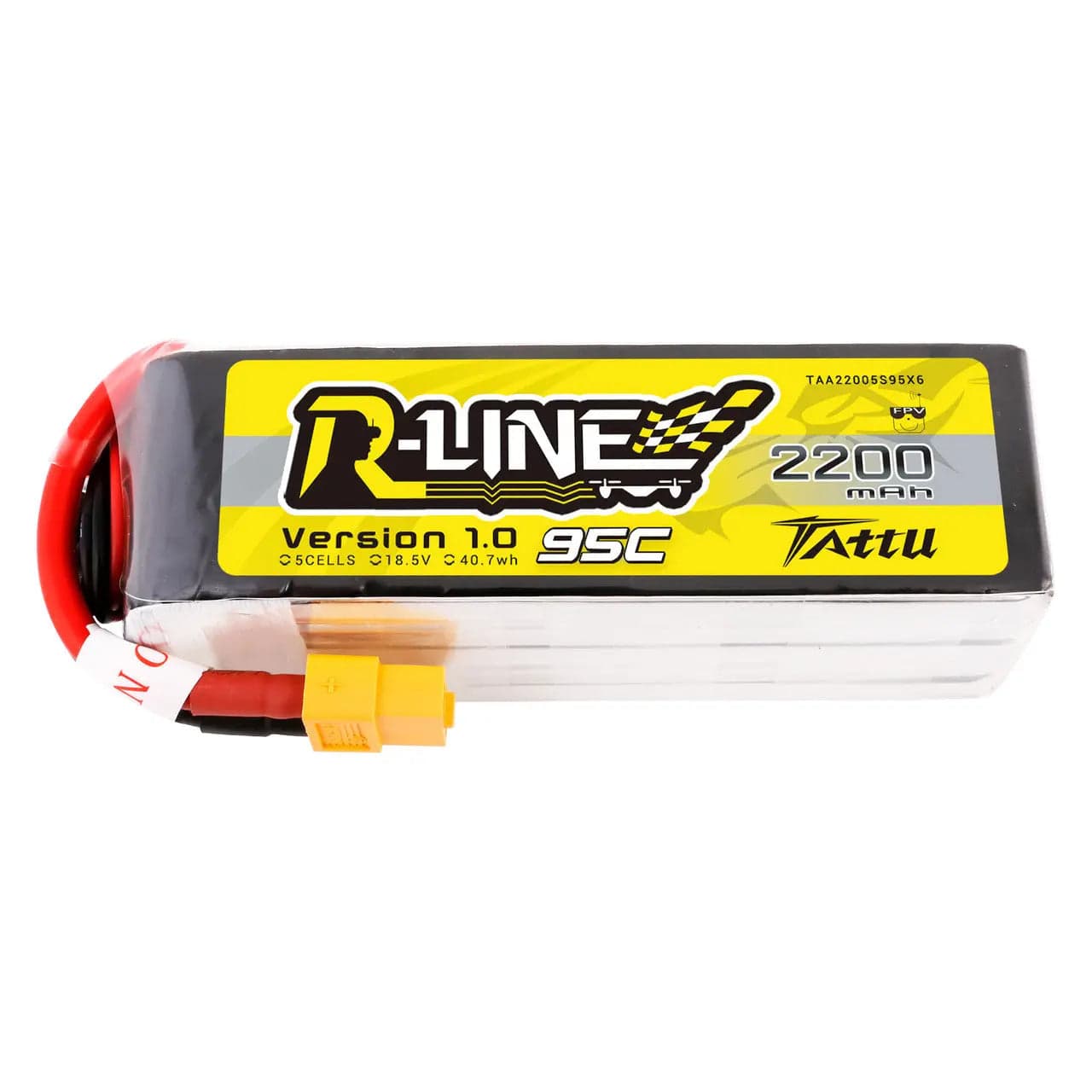 Tattu 2200mah 5S 95C 18.5V R-Line Lipo Battery with XT60 Plug For 7" Quad for fpv drones 2