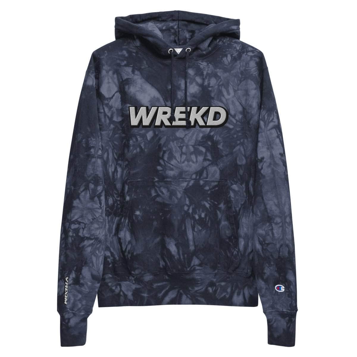 WREKD x VROOM Unisex Champion Tie-dye Hoodie for fpv drones 3