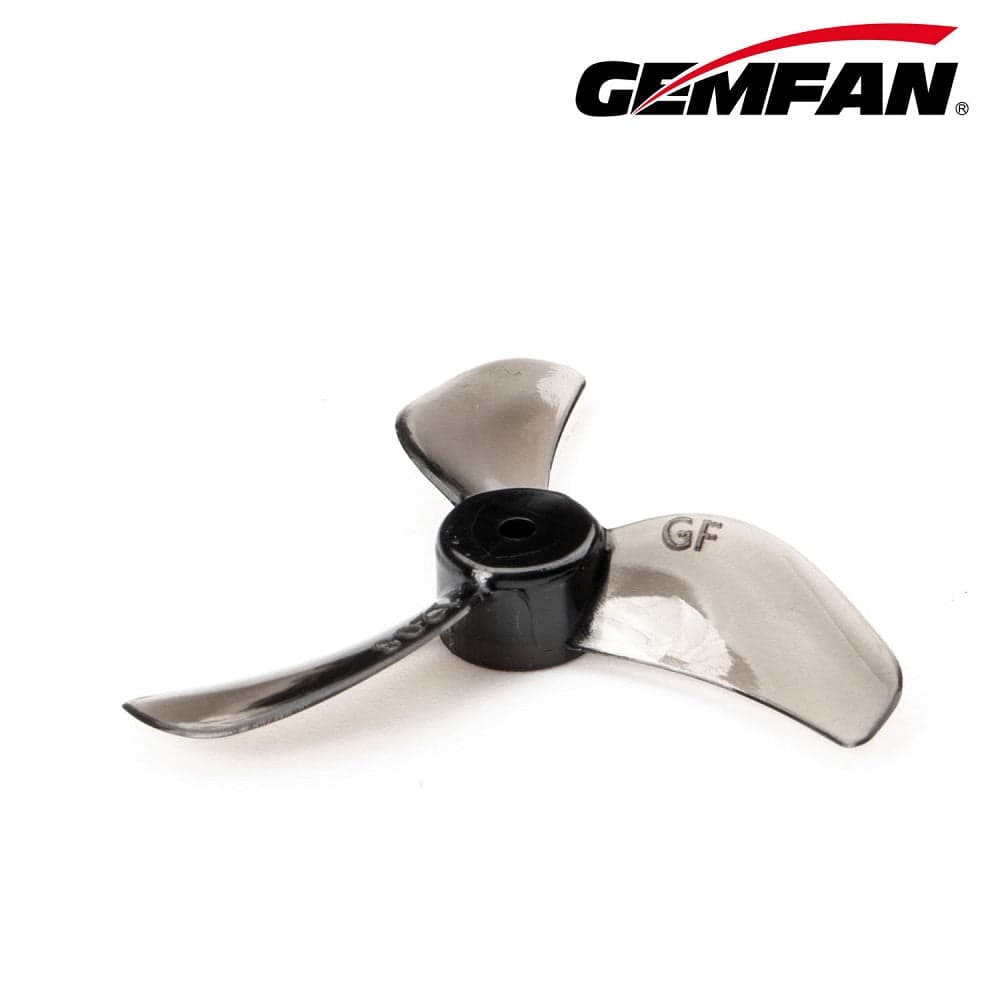 Gemfan 1208-3 31MM Tri blade 1.5mm Shaft (4CW+4CCW) Poly Carbonate - Clear Black for fpv drones 2
