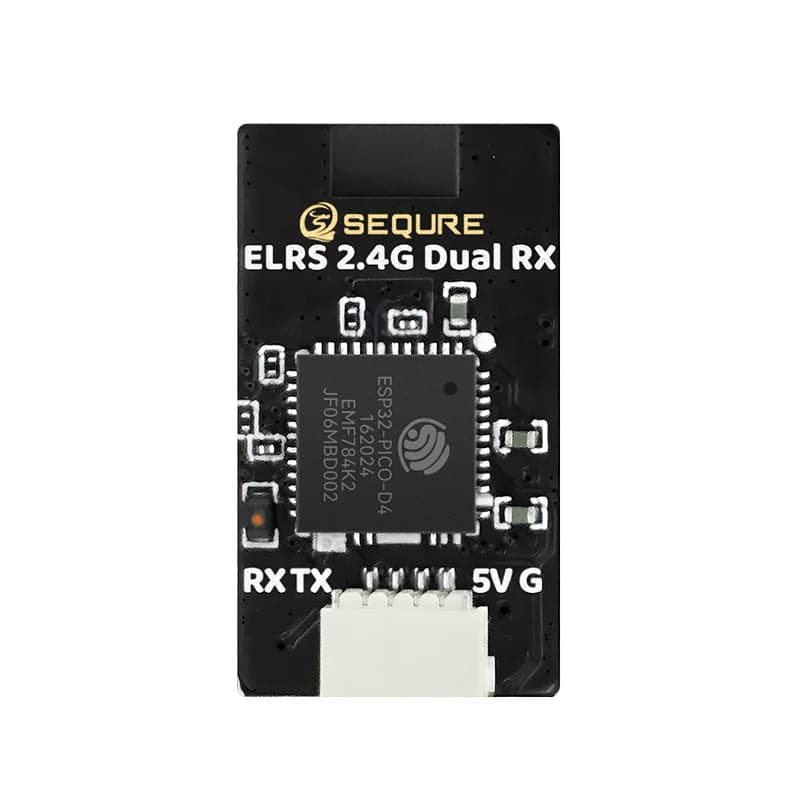 Sequre 2.4GHz High Quality ELRS Receiver w/ Plug - Dual Antenna 80mm+ 220mm for fpv drones 2