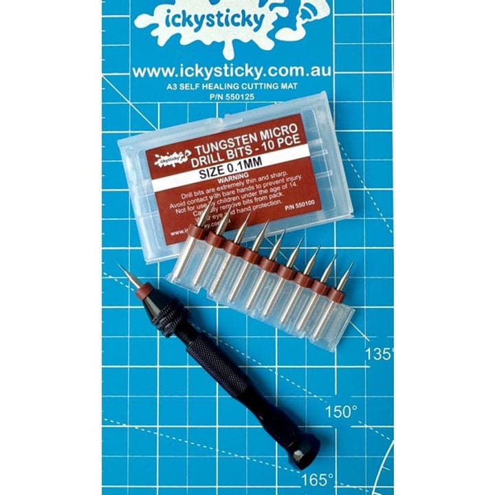 TUNGSTEN MICRO DRILL BITS SINGLE SIZE PACK for fpv drones