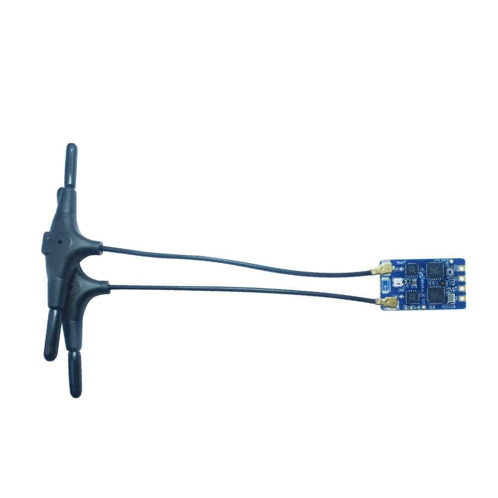 BayckRC ELRS 2.4GHz Dual Diversity TCXO Receiver w/ Plug - T Antenna for fpv drones