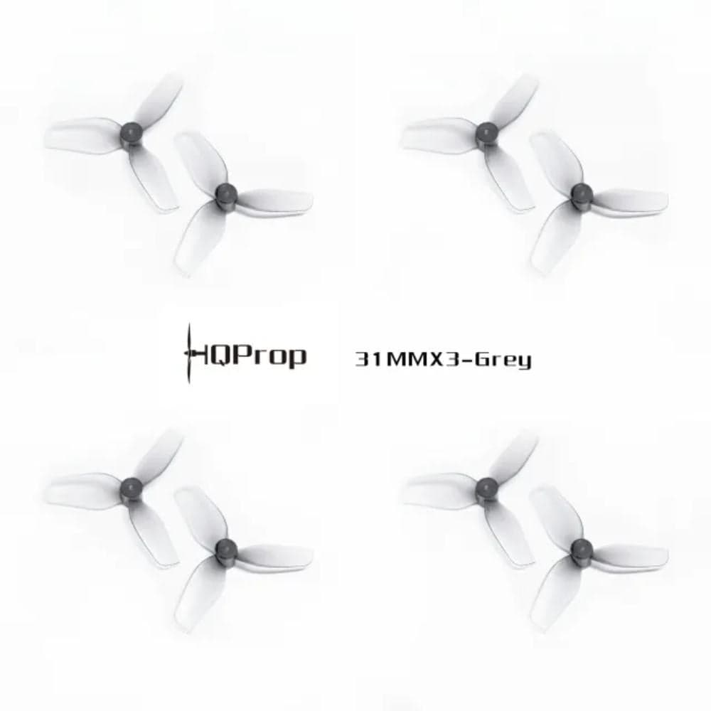 HQ Ultralight Whoop Prop 1.2x1.1x3 (31MM) Micro/Whoop Prop (0.8mm Shaft) GREY - 2CW+2CCW for fpv drones 2