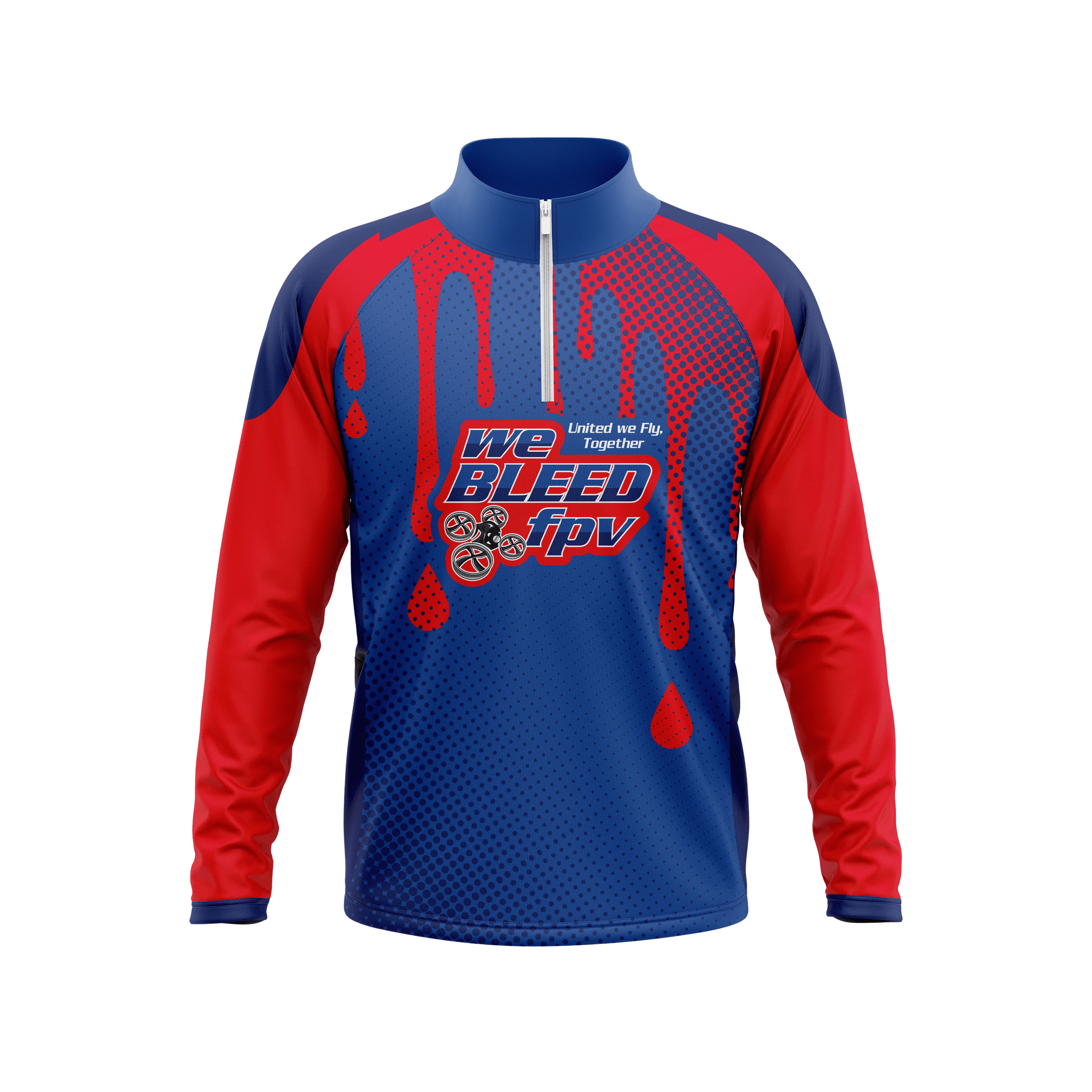 weBLEEDfpv Team Quarter Zip Pullover for fpv drones 2