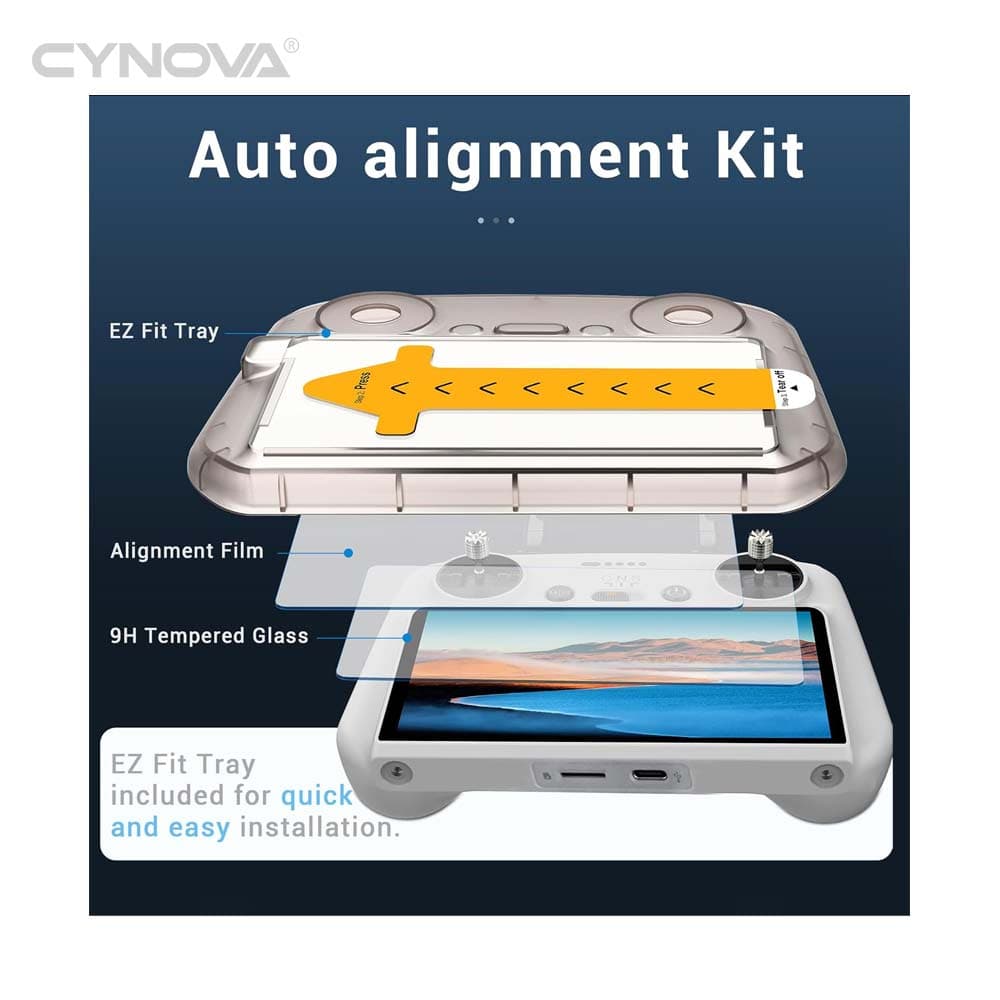 CYNOVA Tempered Glass Screen Protector (2 stuks) voor DJI RC 1/2 for fpv drones 5