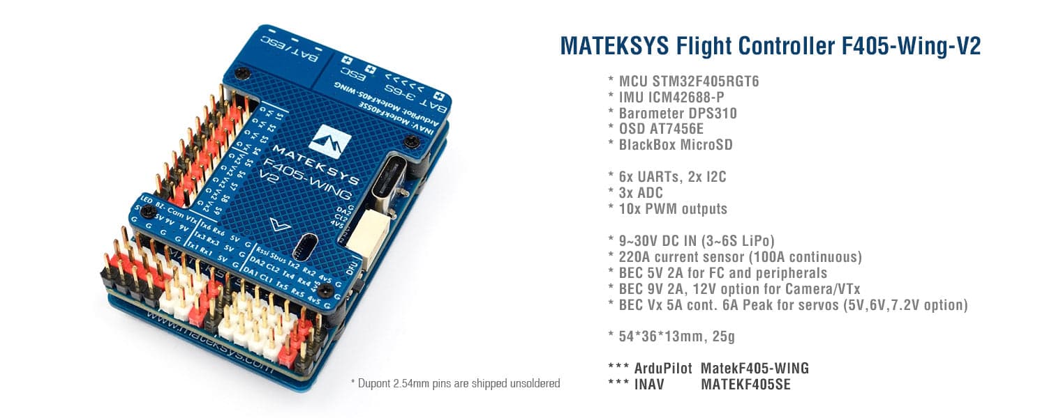 Matek F405-Wing V2 Flight Controller for fpv drones 1