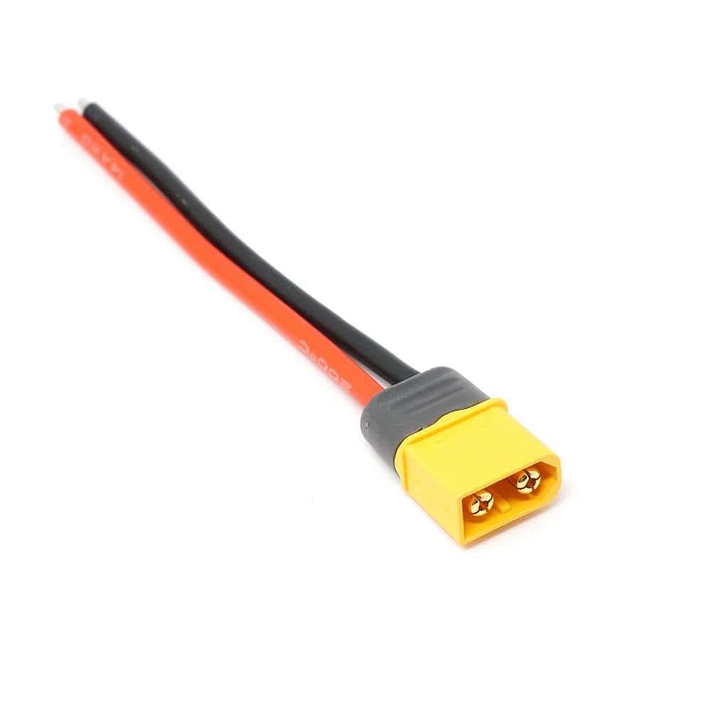 Amass XT60H Pigtail 14AWG 4" Male (50pcs) - Yellow/Gray for fpv drones 1