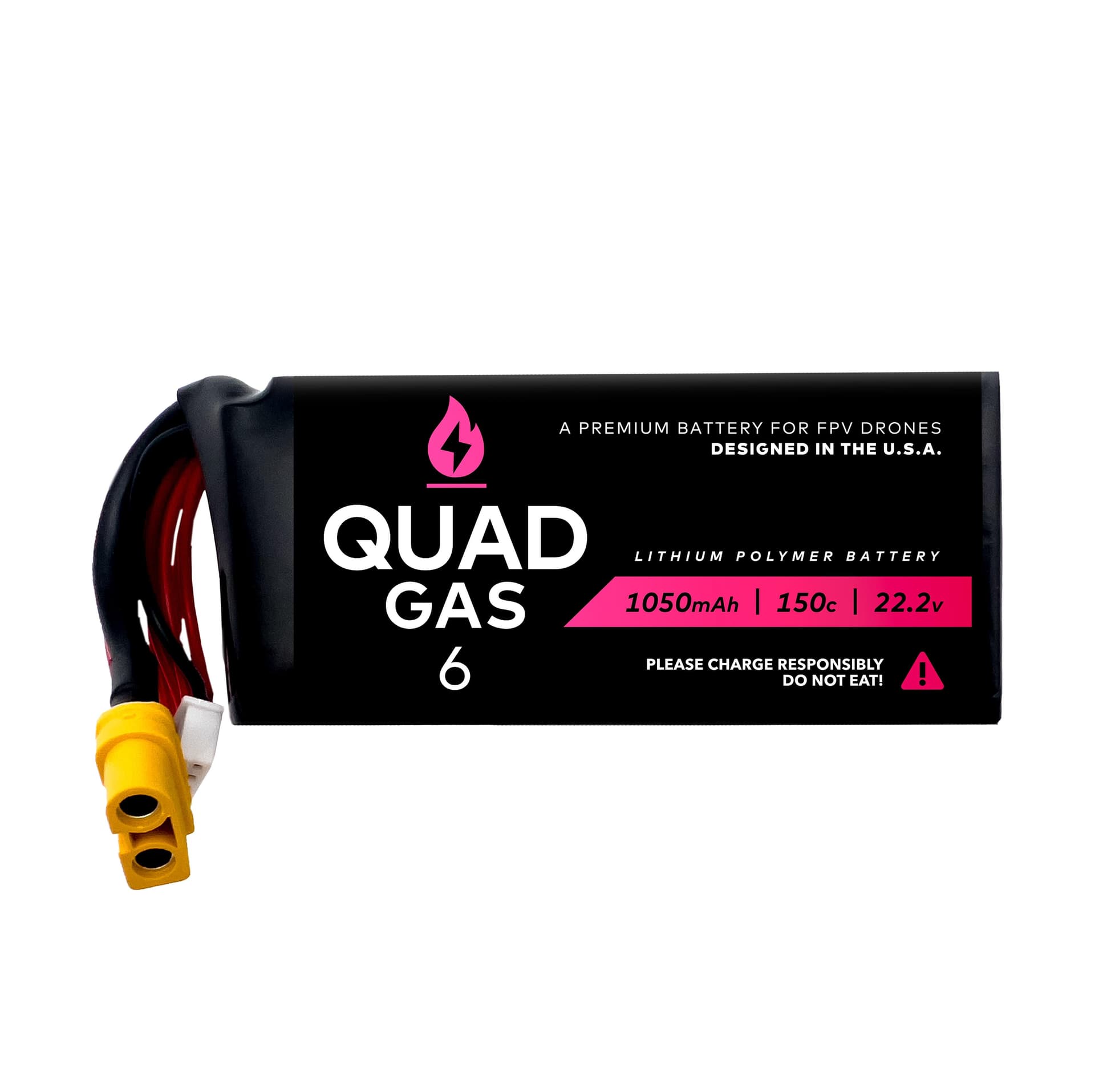 WREKD® Quad Gas 6S 1050mAh Battery (1pc) for fpv drones