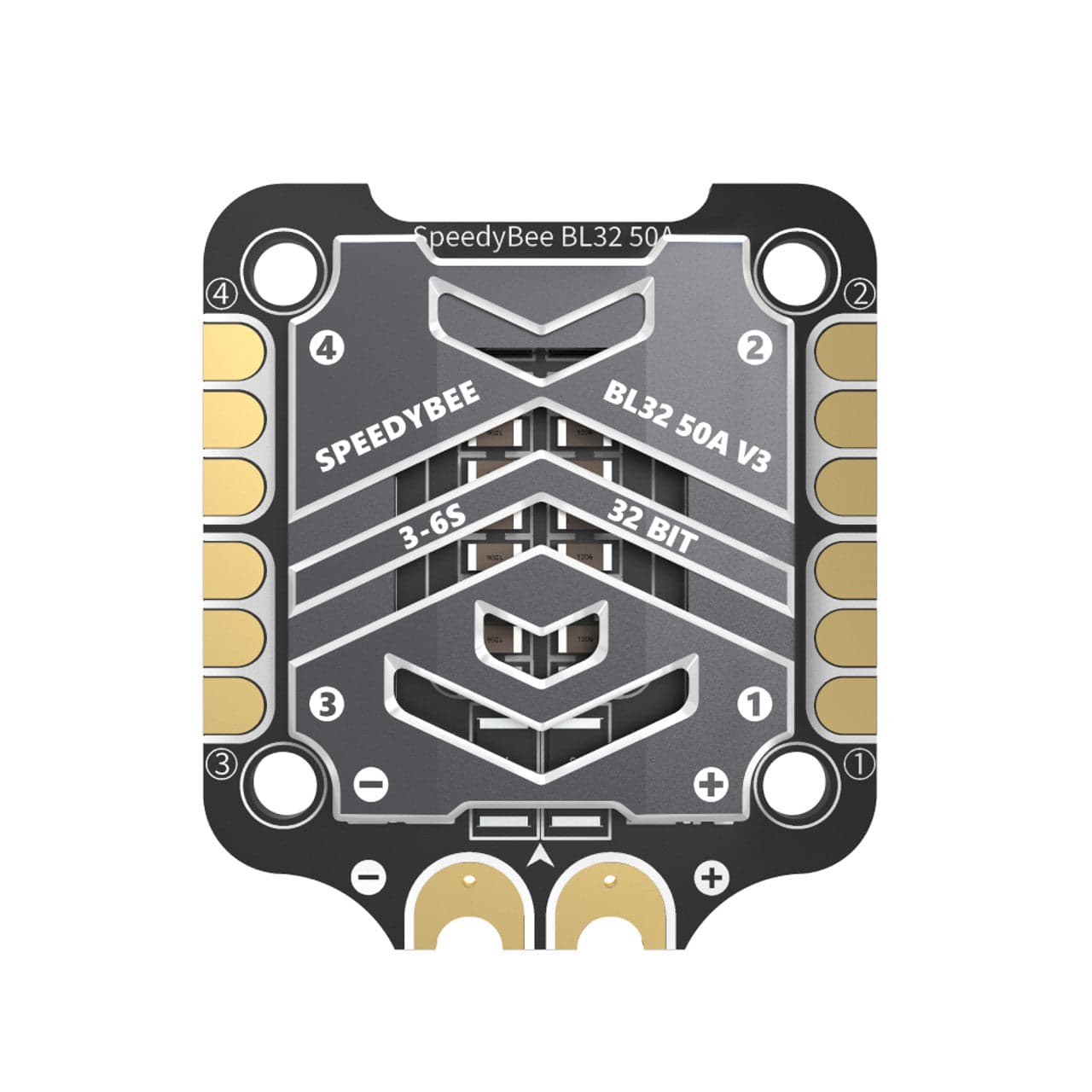 SpeedyBee 50A F4 128K BLHeli_32 2-6S 4in1 ESC - 30x30mm for fpv drones