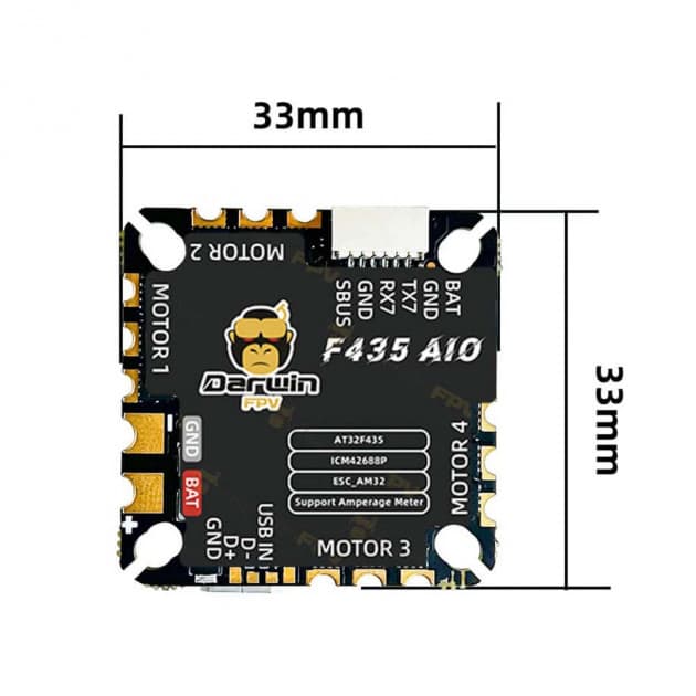 DarwinFPV F435 45A AM32 board for FPV drones for fpv drones 7