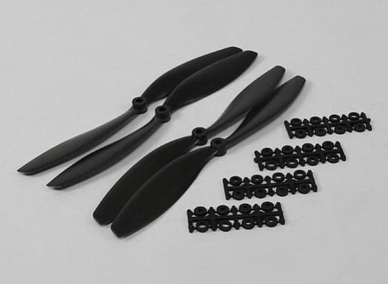 10x4.5 SF Props 2pc CW 2 pc CCW Rotation (Black) for fpv drones