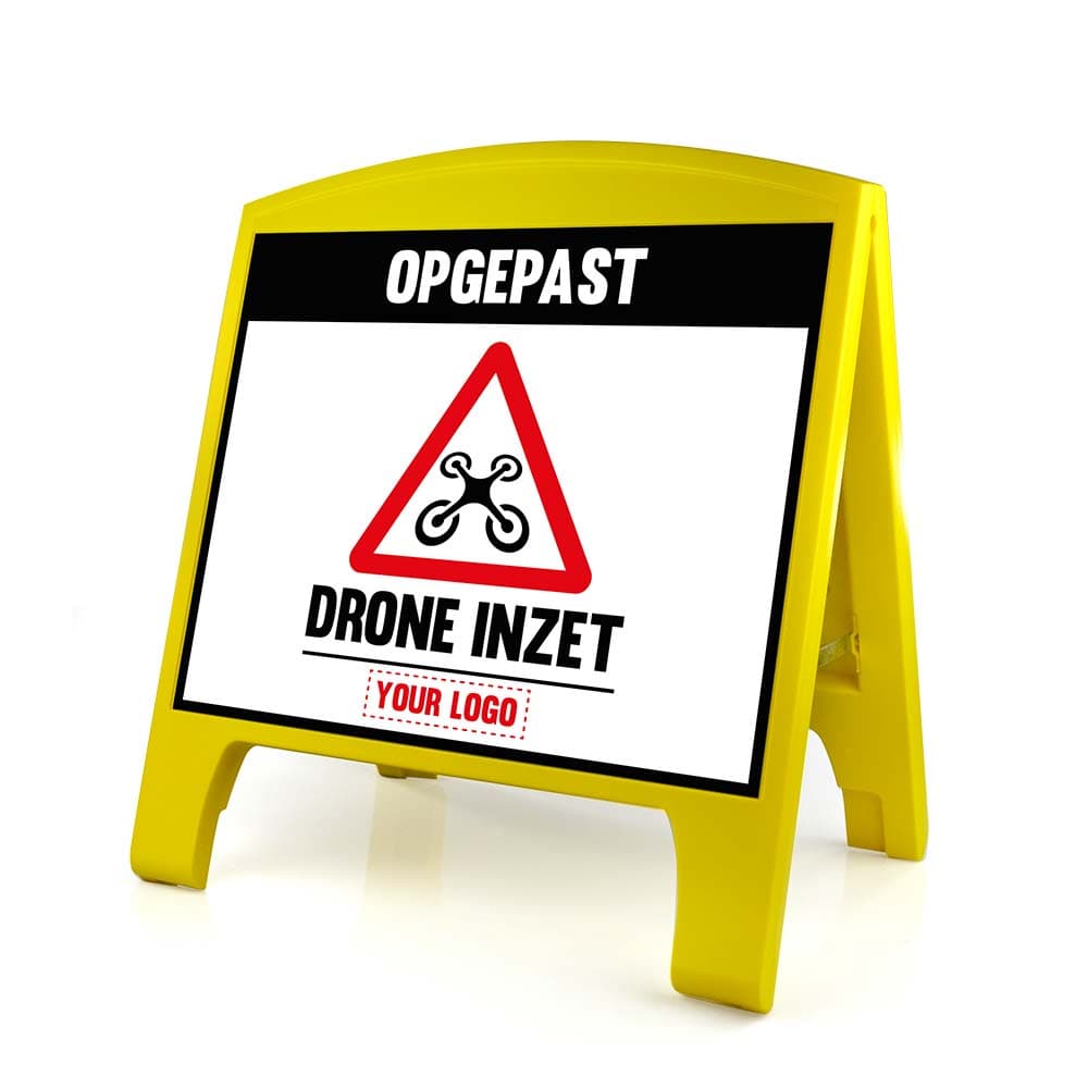 Warning Sign - Large - Custom Logo (vanaf 5 stuks) for fpv drones
