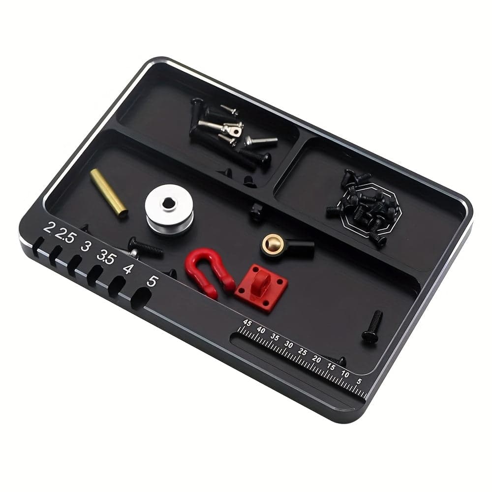 Magnetic Screw Tray, Aluminum Alloy Screws Storage & Measuring Tray with Magnetic Pad for fpv drones 5