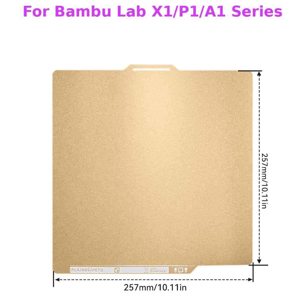 Textured PEI Build Plate for Bambu Lab H2D/A1 Mini/X1/P1/P2S/A2L