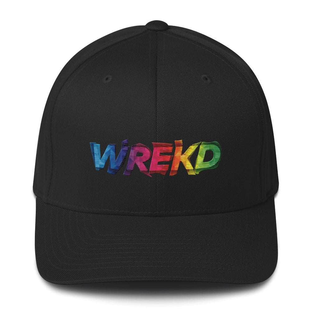 WREKD Colorful Logo Flexfit Structured Cap for fpv drones