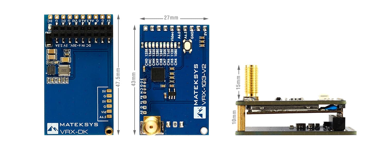 Matek 1.3GHz Video Receiver Module V2 for fpv drones 2