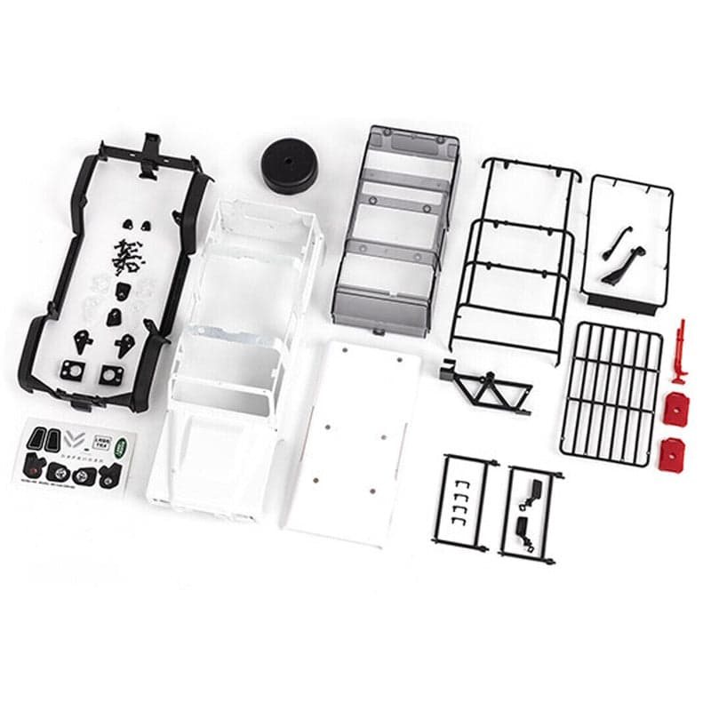Traxxas 9712 TRX-4M Land Rover Defender Unassembled Body White Req Painting TRX-4M for fpv drones