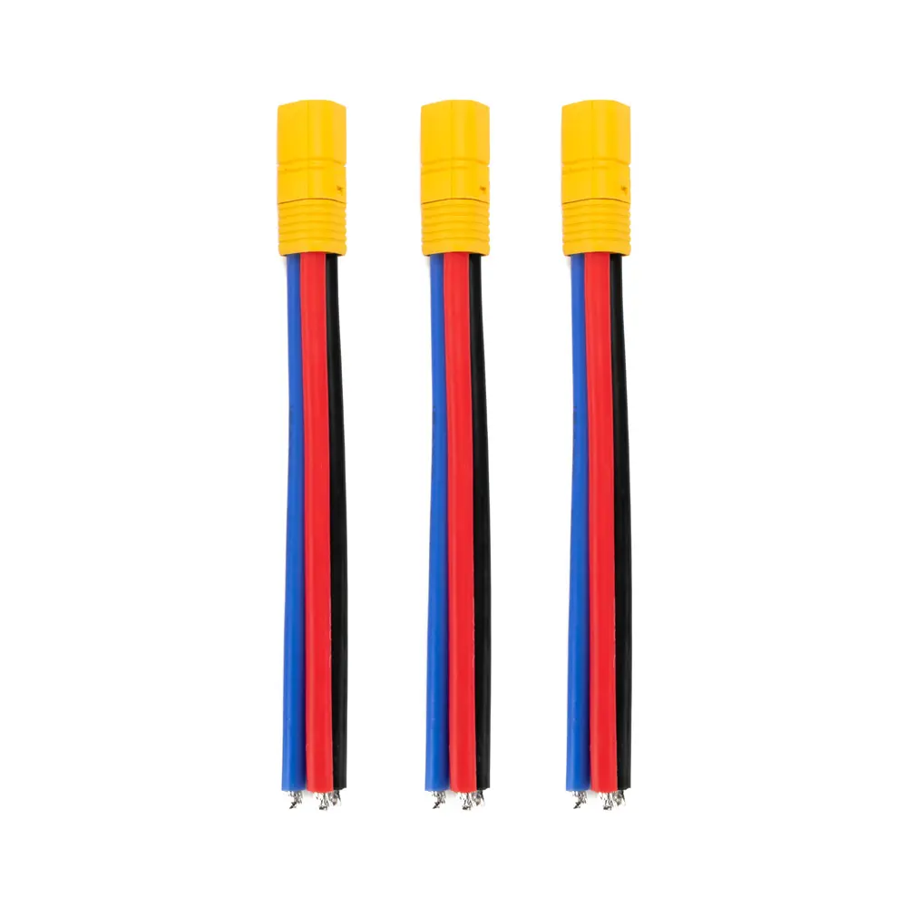 Amass MT60 12AWG LiPo Pigtail w/ Protective Sleeve - Female (3Pcs) - 3.5 for fpv drones 1