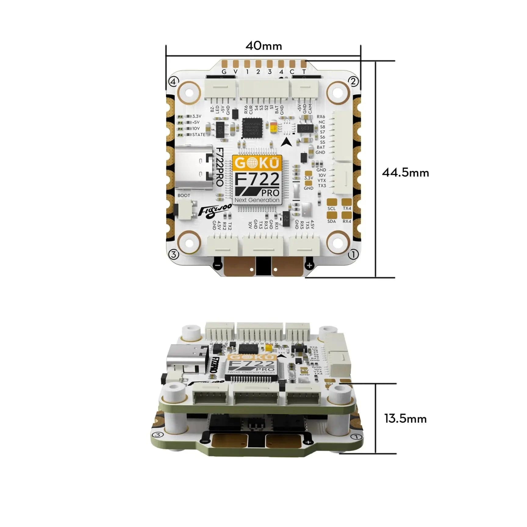 Flywoo GOKU F722 Pro V2 55A 32Bit 128K 30X30 Stack for fpv drones 5