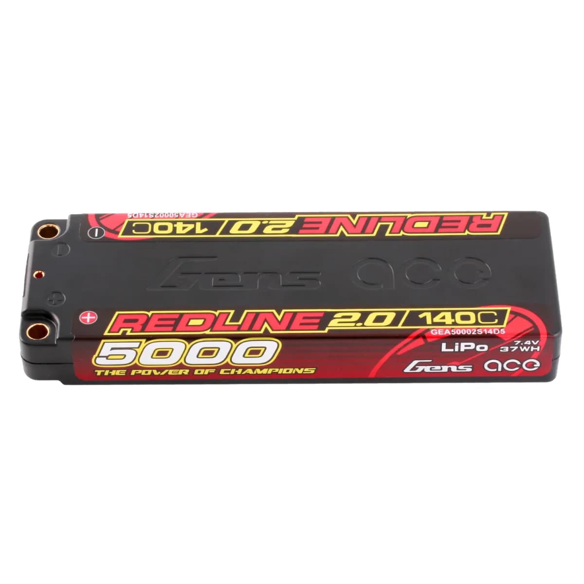 Gens ace Redline 2.0 Series 5000mAh 2S 7.4V 140C HardCase Lipo Battery Pack with Hardcase 56