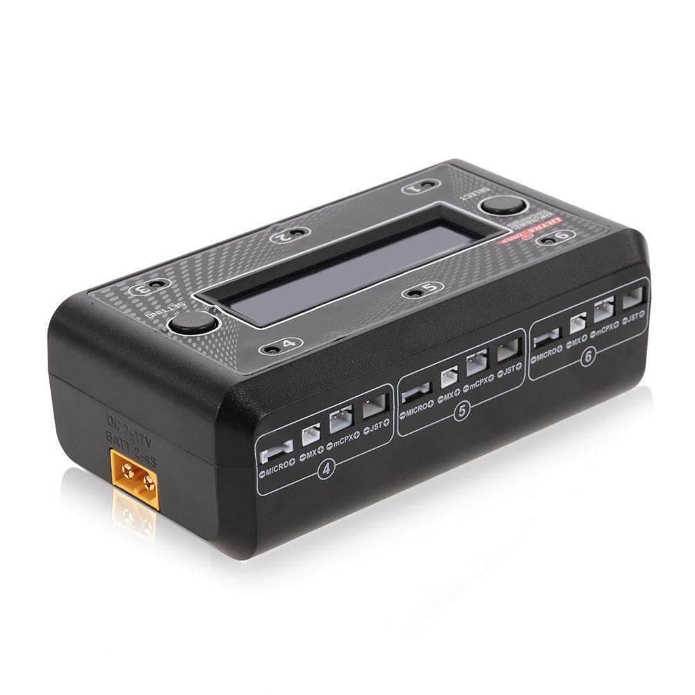 EMAX Ultra Power UP-S6AC 6x4.35W 1S AC-DC LiPO-LiHV Battery Charger With Micro MX MCPX JST for fpv drones 4