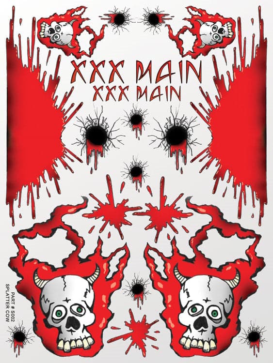 XXX Main XXXS002 Splatter Cow Sticker Sheet for fpv drones
