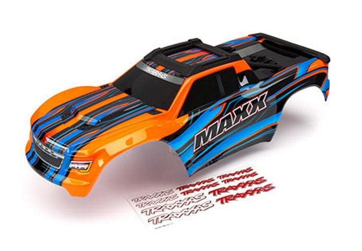 Traxxas 8911T Body Maxx Orange (Painted)/ Decal Sheet Maxx for fpv drones