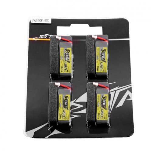 Tattu R-line 450mAh 1S 95C BT2.0 Battery (4PCS)