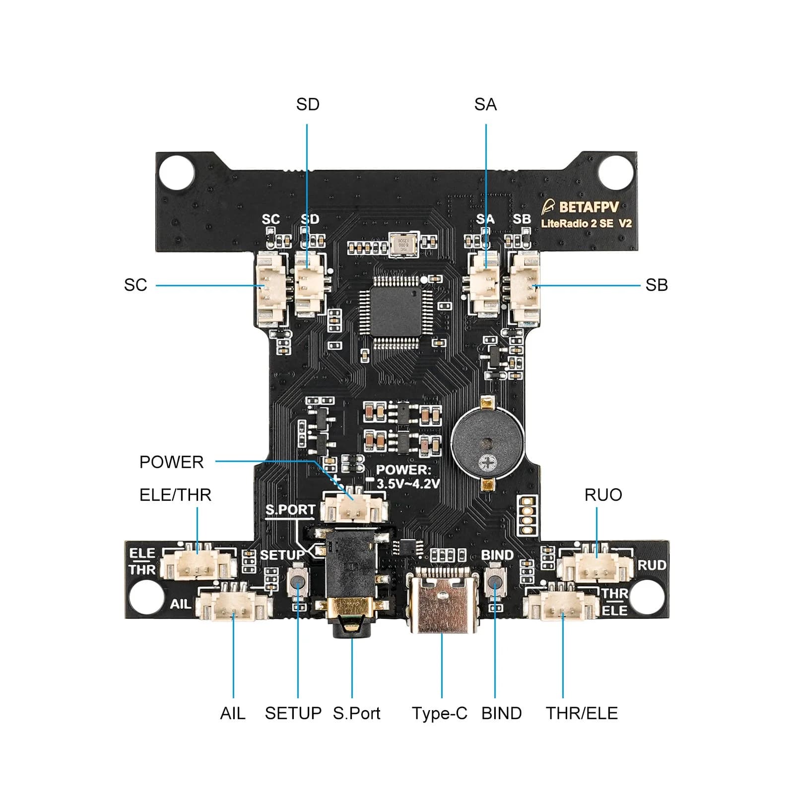 BetaFPV LiteRadio 2 SE ELRS Radio Transmitter Main Board for fpv drones 1
