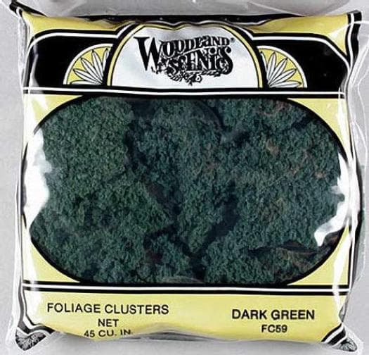 Woodland Scenics FC59 N/HO Foliage Cluster Dark Green Train Scenery for fpv drones