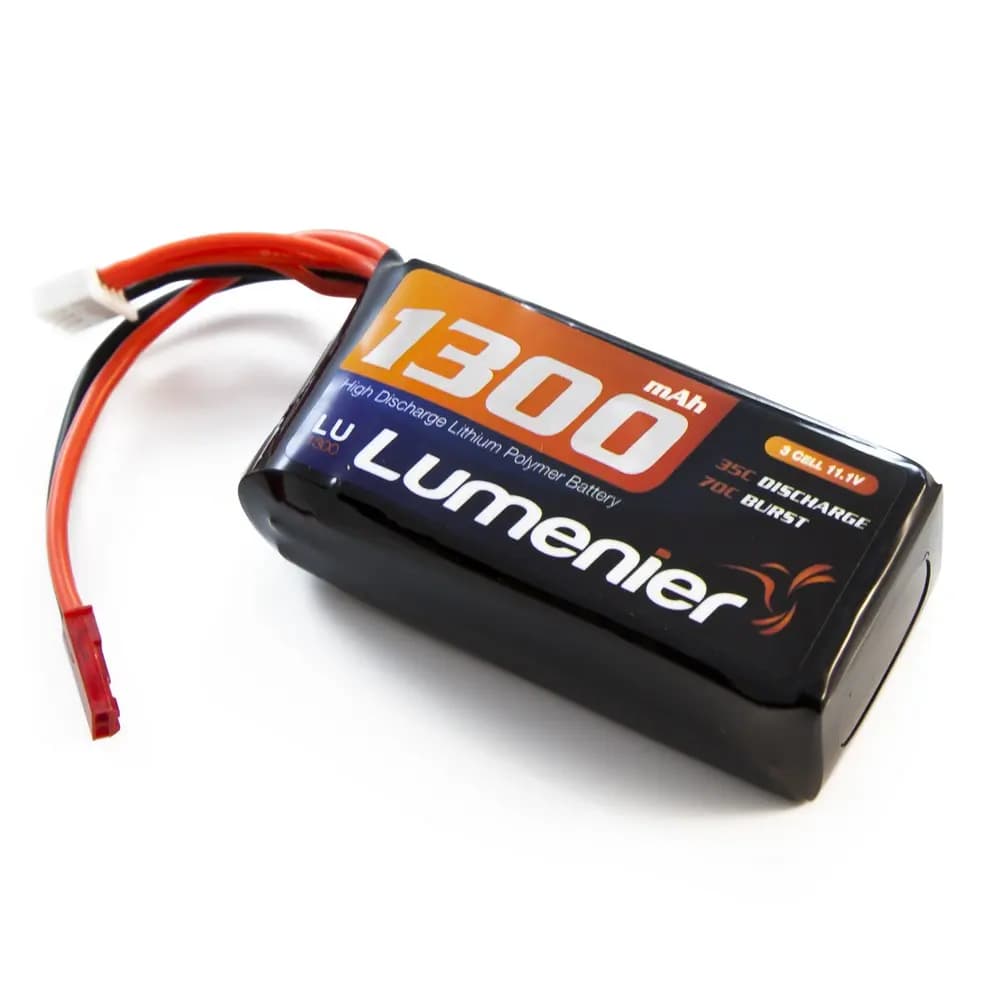 Lumenier 1300mAh 3s 35c Lipo Battery (JST) - 11.1 Volt (3 Cell) for fpv drones 1
