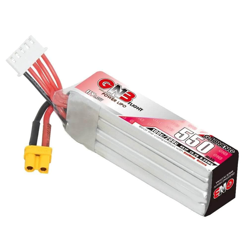 Gaoneng GNB 15.2V 4S 550mAh 100C LiHV Micro Battery (Long Type) - XT30 for fpv drones 2
