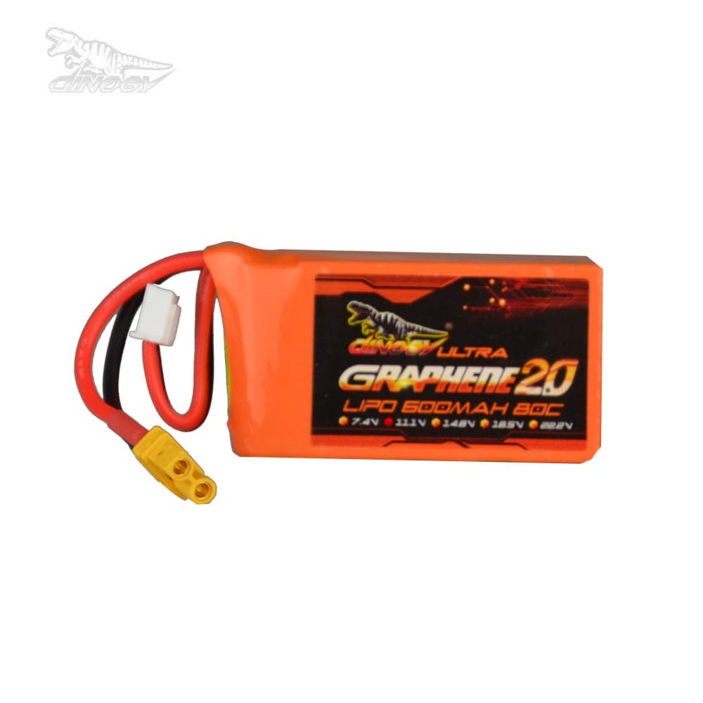 Dinogy Ultra Graphene 2.0 - 600mAh 11.1V 80C 3S - XT30 for fpv drones