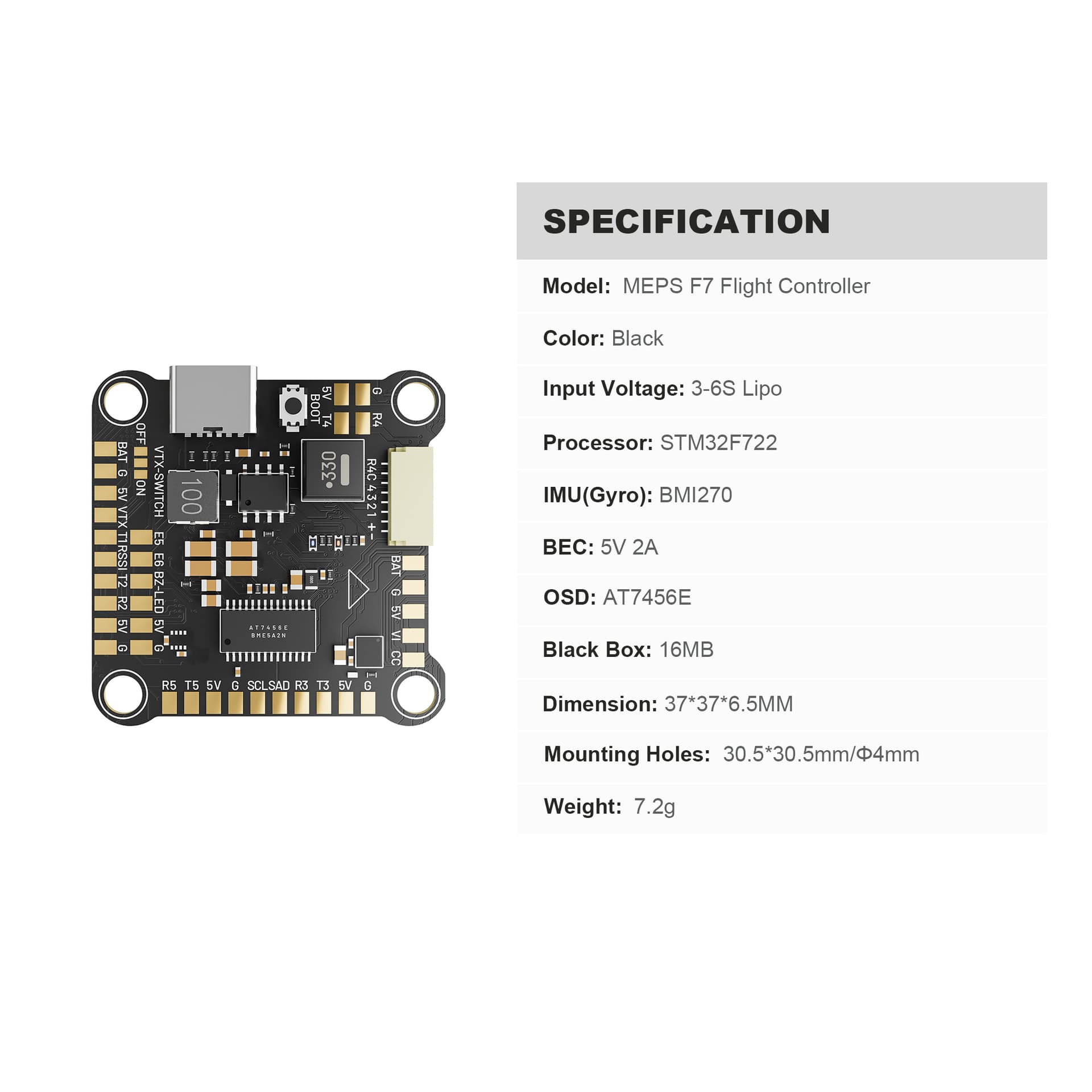 MEPS SZ F7 Analog Drone Flight Controller-30.5×30.5 for fpv drones 3