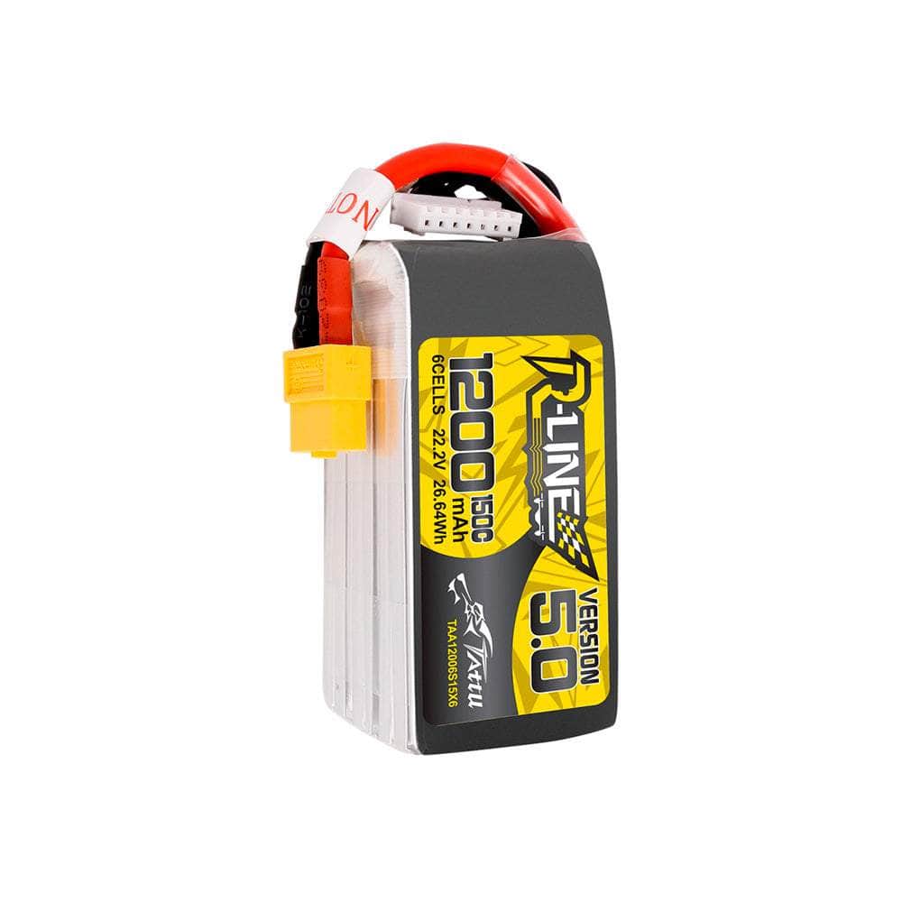 Tattu R-Line Version 5.0 22.2V 6S 1200mAh 150C LiPo Battery - XT60 for fpv drones 2